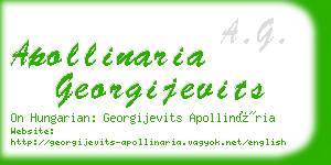 apollinaria georgijevits business card